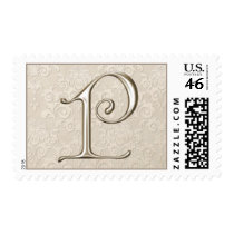 Silver Monogram stamps - letter P