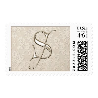 Silver Monogram stamps - letter S