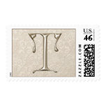 Silver Monogram stamps - letter T