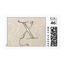 Silver Monogram stamps - letter X
