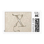 Silver Monogram stamps - letter X