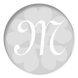 Silver Monogram Sticker sticker