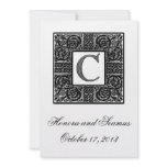 Silver Monogrammed Celtic Wedding Invitation