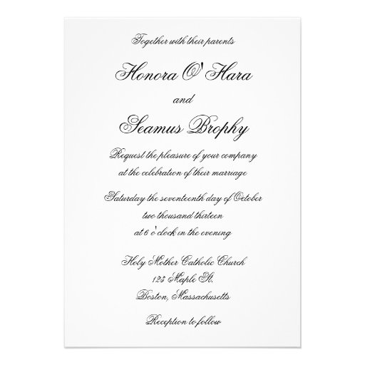 Silver Monogrammed Celtic Wedding Invitation