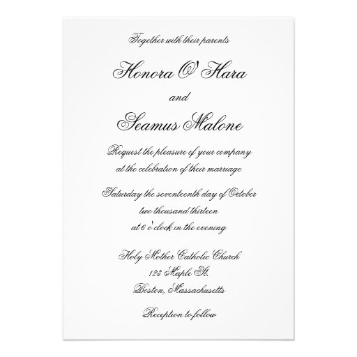 Silver Monogrammed Celtic Wedding Invitation