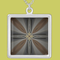 Silver & MOP Star Cross Pendant necklaces