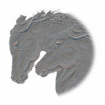 Silver Morgan Horses Sculpture Photo Cutouts