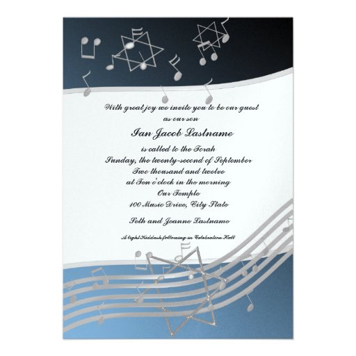 Silver Music in the air Invite