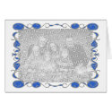 Silver n blue frame blank card by marcya7 Silver n blue frame blank card