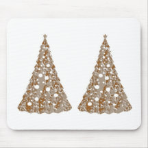 Silver n Gold Engraved LightShow Trees Mousepad