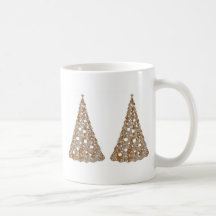 Silver n Gold Engraved LightShow Trees Mugs