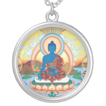 SILVER NECKLACE & PENDANT Medicine Buddha