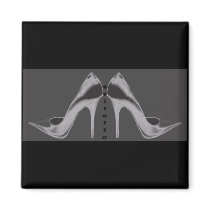 Silver Neon Stiletto's Magnets