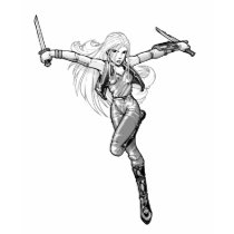 Manga Ninja Girl T-shirt from Rollkran