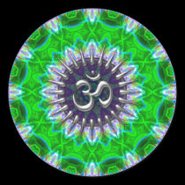 Silver OM on Green+Purple'delica Art Sticker stickers