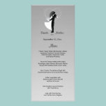 Silver Ombre Customizable Wedding Menu Card rack cards