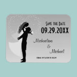 Silver Ombre Save The Date Party Favor Magnet magnets