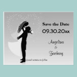 Silver Ombre Save The Date Wedding Post Card postcards