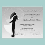 Silver Ombre Silhouette Formal Shower Invitation invitations