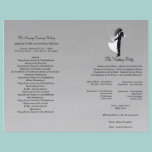 Silver Ombre Silhouette Formal Wedding Program flyers