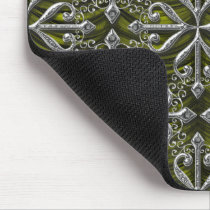 Silver on Chartreuse Elegant Mousepad mousepads