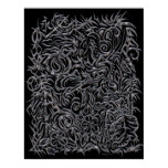 Silver Oriental Tribal Tattoo Poster Silver Oriental Tribal Tattoo Poster