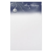 Silver Ornament Christmas Stationery