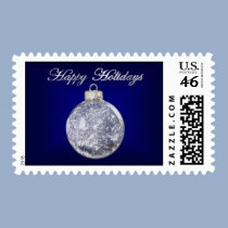 Silver Ornament Happy Holidays Stamp stamps