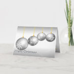 Silver Ornaments Christmas Greeting Cards