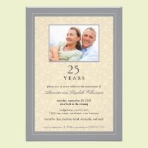 Silver Ornate Anniversary Party Invitation invitations