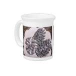 Silver painted pine cones drink pitchers