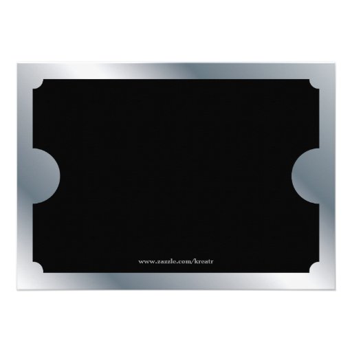 Silver Party Ticket Cards