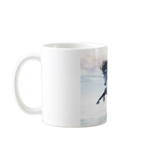pegasus, wings, flight, fable, horse, magic, fantasy, fairytale, creature, myth, mythology, stallion, equine, equus, steed, animal, mount, wild, beast, beautiful, beauty, charger, silver, gray, horses, Mug with custom graphic design