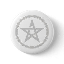 Silver Pentacle Pentagram buttons