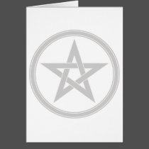 Silver Pentacle Pentagram cards