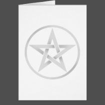 Silver Pentagram Pentacle cards