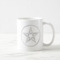 Silver Pentagram Pentacle mugs by triplegoddess Silver Pentagram Pentacle mugs