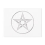 Silver Pentagram Pentacle Postcard
