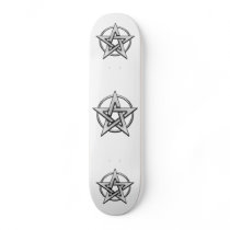 Silver Pentagram Skateboard