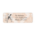 Silver Peony Damask Musical Vintage Hummingbird Custom Return Address Label