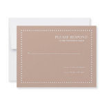 Silver Peony Wedding Response Card w/ Pearl Border Personalized Invitations