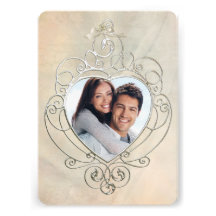 Silver Photo  Frame invitation