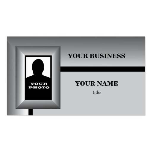 Silver Photo Frame Template Business Card