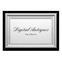 Silver Picture Frame Business Card Template