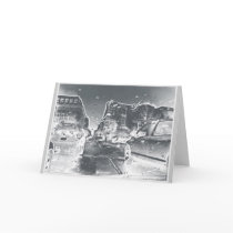 silver plated rain (park, lake, negative on back) cards by alanart silver plated rain (park, lake, negative on back) cards