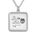 Silver Plated Square Necklace - Wolf Mtn Sanctuary