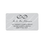 Silver Platinum Infinity Hand Clasp Wedding Labels