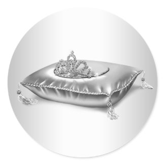 Silver Princess Tiara Stickers