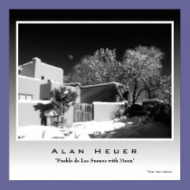 Silver Print - "Pueblo de los Suenos with Moon" posters