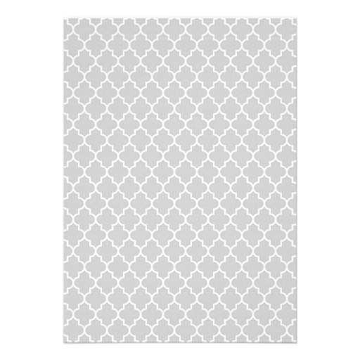 Silver Quatrefoil Wedding Invitations